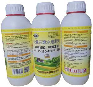 实润丰大量元素水溶肥料田丰50-100-250+TE含腐植酸褐藻寡糖型水剂