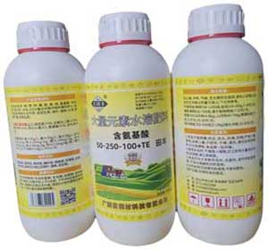 实润丰大量元素水溶肥料田丰50-250-100+TE含氨基酸型水剂